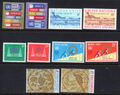 UNITED NATIONS UN NEW YORK - 1969 COMPLETE YEAR SET (10V) AS PICTURED FINE MNH ** SG 193-202 - Nuevos