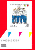 Nuovo - MNH - ITALIA - 2024 - Vittoria Italiana Della Coppa Davis 2023 – A Zona 1 - Alfanumerico - 2021-...: Nieuw/plakker