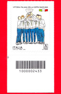 Nuovo - MNH - ITALIA - 2024 - Vittoria Italiana Della Coppa Davis 2023 – A Zona 1 - Barre 2433 - Bar-code