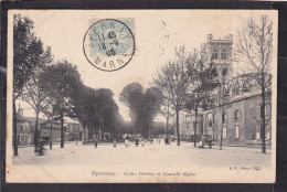 51. EPERNAY . Cours Perrier Et Nouvelle Eglise . Animée - Epernay