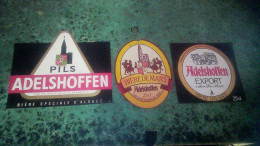 Schiltigheim Brasserie Adelshoffen  Lot X 3 Anciennes étiquettes De Bière De Mars .export Et Pils - Bier