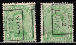 Preo's (137-IV) "LIEGE 1922 LUIK" OCVB 2843-IV A+B - Rollo De Sellos 1920-29