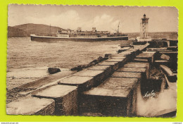 66 PORT VENDRES La Jetée Bateau NM Entrée Du Courrier Dans Le Port Phare En 1948 - Port Vendres