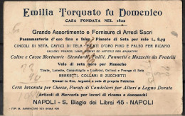 **  Emilia Torquato Fu Domenico CASA FONDATA NEL 1822 + NAPOLI -S. Biagio Dei Librai - Italië