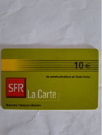 MAYOTTE PREPAID GSM SFR 10€ UT VALID 10/04 - Nachladekarten (Refill)