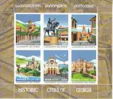 2022 Georgia Historic Cities Miniature Sheet MNH - Géorgie