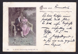 Gruss Aus ... - E. Ridel, Kunstverlag, Berlin S.W. 13. / Year 1901 / Long Line Postcard Circulated, 2 Scans - Saluti Da.../ Gruss Aus...