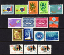 UNITED NATIONS UN NEW YORK - 1965 COMPLETE YEAR SET (16V) AS PICTURED FINE MNH ** SG 137-153 - Neufs