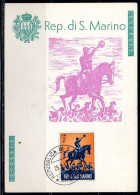 REPUBBLICA DI SAN MARINO 1962 CACCIA MODERNA MODERN HUNTING LIRE 2 MAXI MAXIMUM CARD CARTOLINA CARTE - FDC