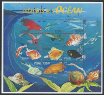 Pk063 Djibouti Fish & Marine Life Creatures De L'Ocean 1Sh Mnh Stamps - Marine Life