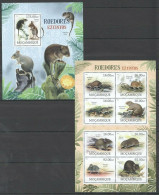 P0034 2012 Mozambique Fauna Extinct Animals Rodents Roedores Extinct Bl+Kb Mnh - Other & Unclassified