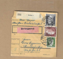 Los Vom 15.04  Paketkarte Aus Meißen Nach Limbach 1944 - Brieven En Documenten