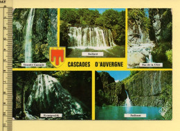 Auvergne : Cascades D'Auvergne – Multivues / Blason (voir Scan Recto/verso) - Auvergne