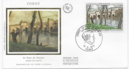 Enveloppe Premier Jour- COROT Le Pont De Mantes 12 Février 1977 Paris (75) F.D.C. N° YT 1923 - 1970-1979