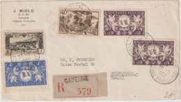 GUYANE - 1950 - DEVANT DE LETTRE RECOMMANDEE PAR AVION De CAYENNE => BELEM (BRESIL) DESTINATION ! - Covers & Documents