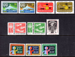 UNITED NATIONS UN NEW YORK - 1964 COMPLETE YEAR SET (10V) AS PICTURED FINE MNH ** SG 127-136 - Ongebruikt
