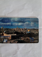 ISRAEL PREPAID TELESAVE JERUSALEM 75U UT NUMEROTEE RARE - Israele