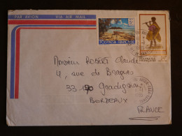 F2 B POLYNESIE   LETTRE 1993 PETIT BUREAU  MAHINA A TOULON FRANCE  + AFF. INTERESSANT+++ - Cartas & Documentos