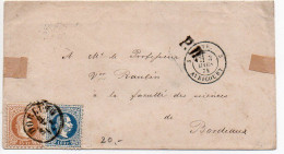 Autriche : 10 Kr + 15 Kr Sur Lettre De 1874 Pour La France - Cartas & Documentos