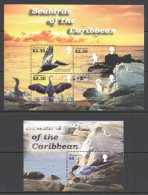 Fat028 2005 Montserrat Seabirds Of The Caribbean Fauna #1271-4+Bl104 Mnh - Altri & Non Classificati