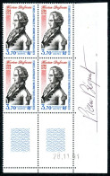 TAAF - N°168  - MARION DUFRESNE  - BLOC DE 4 - COIN DATE - SIGNE P. BEQUET - Unused Stamps