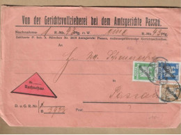 Los Vom 15.04  Dienst-Umschlag Aus Passau 1927 - Covers & Documents