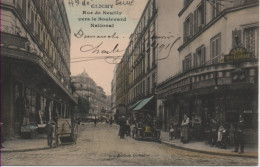 HTS DE SEINE-Clichy-Rue De Neuilly Vers Le Boulevard National (colorisé) Ed Girbal - Clichy