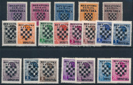 ** Horvátország 1941 Mi 9-23 + Portó 1-5 Mi EUR 110,-) (betapadásnyomok, Rozsda / Gum Disturbances, Stain) - Andere & Zonder Classificatie
