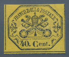 * Olaszország - Pápai Állam 1867 Mi 17 Garancia Bélyegzéssel, Kifogástalan! RR! (Mi EUR 150.-) (betapadás / Gum Disturba - Other & Unclassified