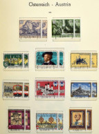 **, O Ausztria Párhuzamos Postatiszta és Bélyegzett Gyűjtemény 1975-2001 Leuchtturm Falcmentes Előnyomott Albumban Zöld  - Other & Unclassified