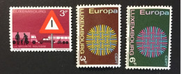 1970 Luxembourg -The Importance Of Traffic Safety, Europa CEPT - Unused - Nuevos