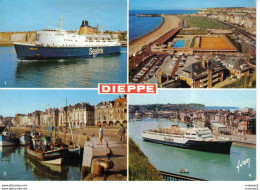 76 DIEPPE Courrier New Haven Sealink SENLAC Valençay Vue Générale Plage Arcades Mini Golf Courts De Tennis Piscine - Dieppe