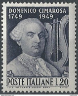 1949 Italia Cimarosa MNH Sassone N. 615 - 1946-60: Ungebraucht