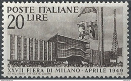 1949 Italia Fiera Di Milano MNH Sassone N. 598 - 1946-60: Nieuw/plakker