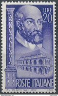 1949 Italia Palladio MNH Sassone N. 609 - 1946-60: Mint/hinged