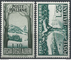 1951 Italia Festa Degli Alberi 2v. MNH Sassone 680/81 - 1946-60: Mint/hinged