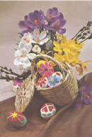 Fleurs Flower Oeufs Paques Decoration Panier - Pascua