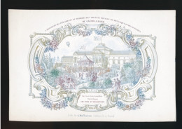 GENT PORSELEINKAART 180 X 120 MM =SOCIETES ROYALES DE BOTANIQUE ET DES CONCERTS DU CASINO A GAND 1845. - Porseleinkaarten