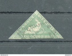 1855-62 CAPE OF GOOD HOPE, Stanley Gibbons N. 8, 1 Scellino Bright Yellow Green - Firmato Enzo Diena - USED - Altri & Non Classificati