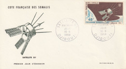 Côte Des Somalis YT PA 48 FDC : Satellite D1 - 1966 - Afrique