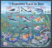 Pk438 Grenada Grenadines Fauna Fish & Marine Life Year Of Ocean 1Sh Mnh - Marine Life