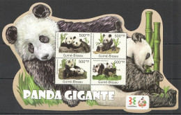 Bc662 2011 Guinea-Bissau Fauna Wild Animals Wwf Giant Panda Gigante Kb Mnh - Unused Stamps