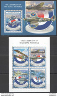 Hm1539 2018 Sierra Leone Royal Air Force Military Aviation #10091-4+Bl1527 Mnh - Militaria