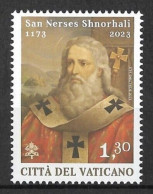VATICAN CITY 2023 The 850th Anniversary Of The Death Of St. Nerses "the Gracious" Shnorhali, 1100-1173 - Fine Stamp MNH - Nuovi