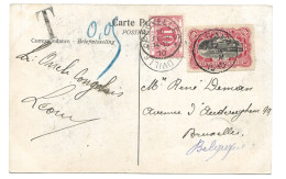 !!! CONGO, CPA DE 1910, DÉPART DE LISALA POUR BRUXELLES (BELGIQUE), CHF DIKA ET PISTONNIERS - Brieven En Documenten