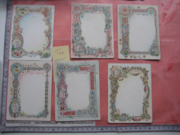 6 Cartes Chromos, 1896, Liebig Compagnie Complete Set  Tischkarten, Cartes De Table Nr 14 - Ornate Framework - Liebig