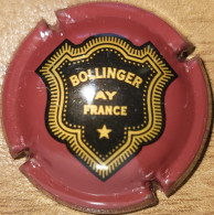 Capsule Champagne BOLLINGER Série - Écusson, Strié Or, Bordeaux/noir/or Nr 35a - Bollinger