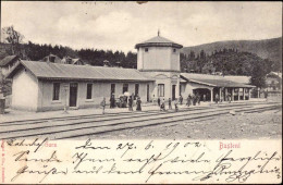 604252 | Seltene Ansicht Des Bahnhof Von Bușteni, Kreis Prahova, Romania  | -, -, - - Rumänien