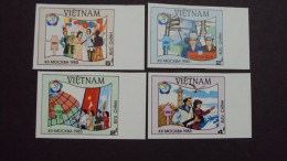 Vietnam Viet Nam MNH Imperf 1985 :12th World Youth & Students' Festival Moscow / Lighthouse / Electricity (Ms470) - Viêt-Nam