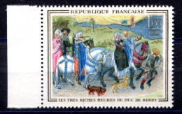 RC 27644 FRANCE N° 1457c VARIÉTÉ CHIEN A 8 PATTES SUR LES TRÈS RICHES HEURES DU DUC DE BERRY NEUF ** MNH TB - Unused Stamps